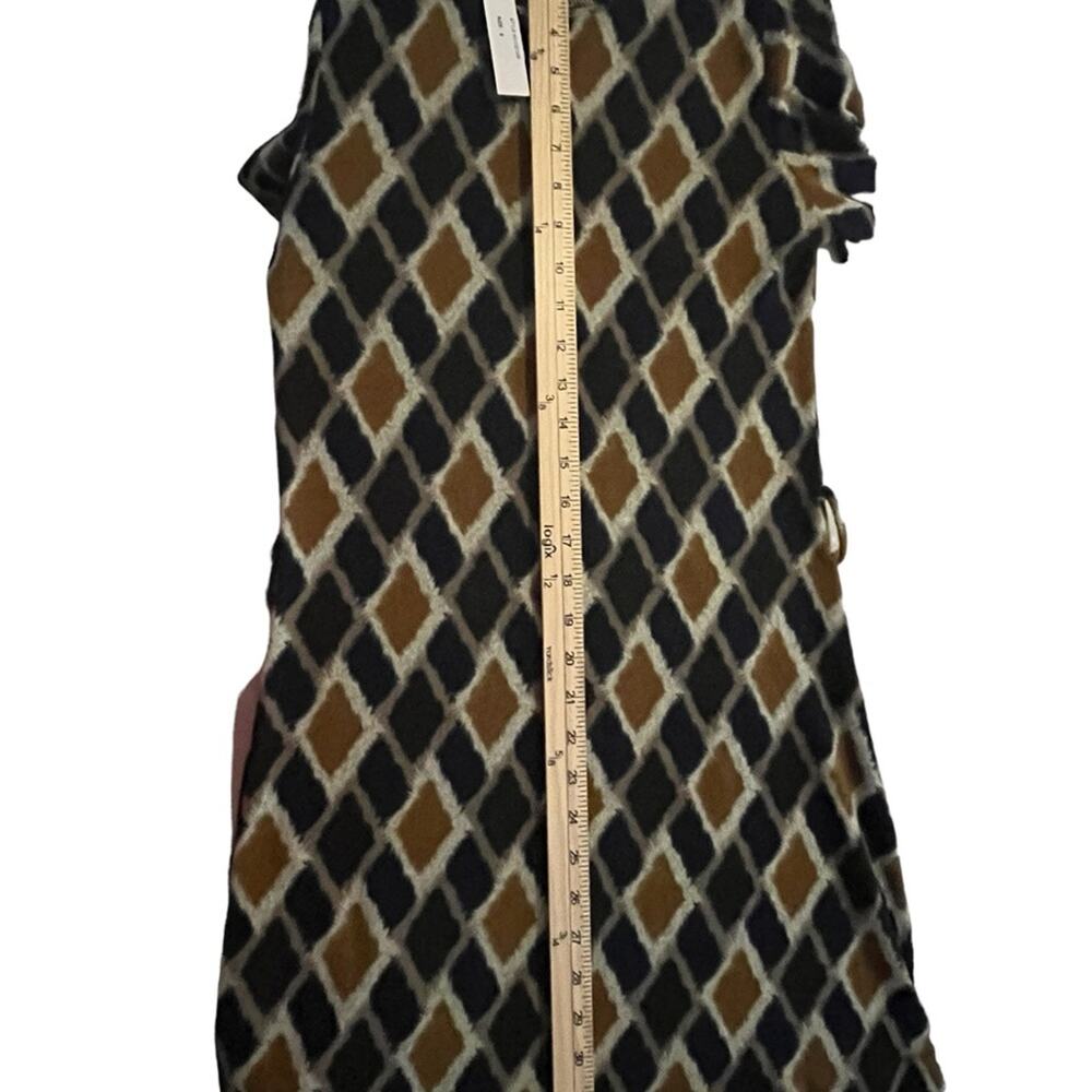 Ciel USA Geometric Pullover Diamond Long Sleeve Short Dress Sz Small S - Picture 10 of 10